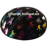 D34 - HORSES EMBOSSING (kippah)