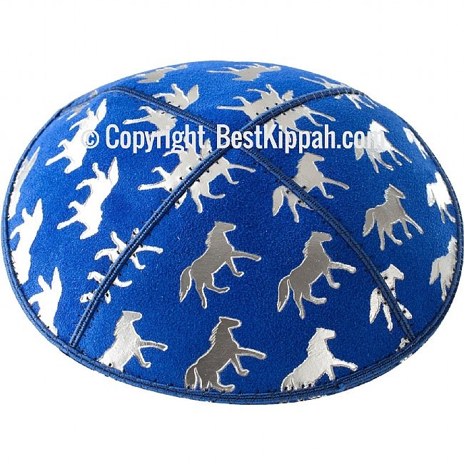 D34 - HORSES EMBOSSING (kippah)