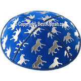 D34 - HORSES EMBOSSING (kippah)