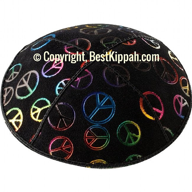 D81 - PEACE SIGN EMBOSSING (kippah)