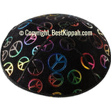 D81 - PEACE SIGN EMBOSSING (kippah)