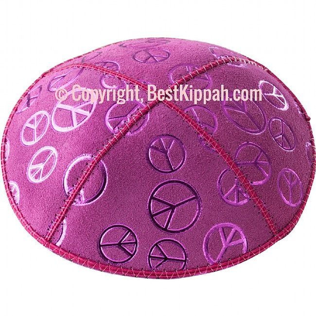 D81 - PEACE SIGN EMBOSSING (kippah)