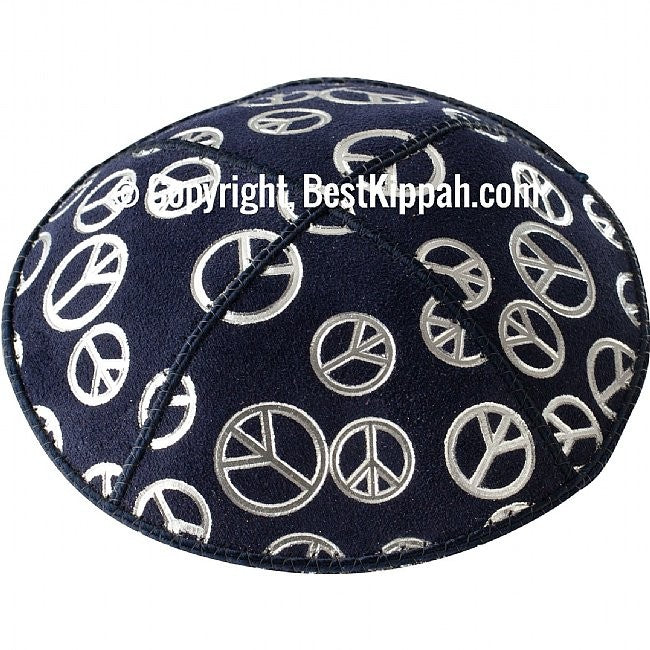 D81 - PEACE SIGN EMBOSSING (kippah)