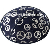 D81 - PEACE SIGN EMBOSSING (kippah)