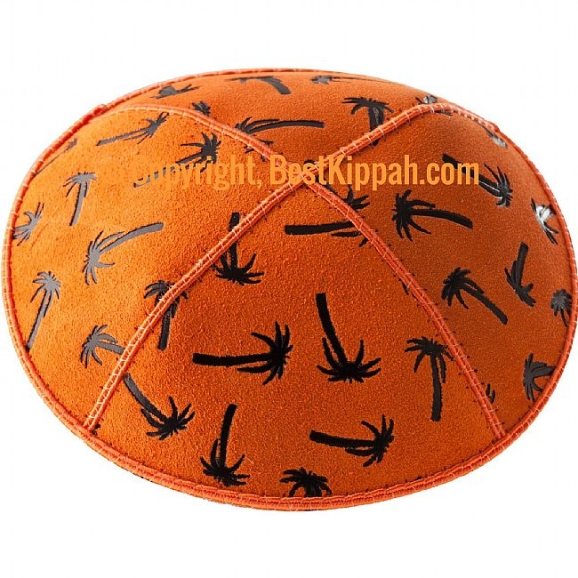 D100 - PALM TREES EMBOSSING (kippah)