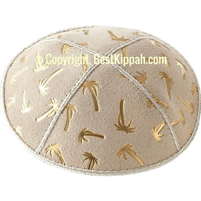 D100 - PALM TREES EMBOSSING (kippah)