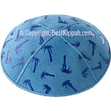 D100 - PALM TREES EMBOSSING (kippah)