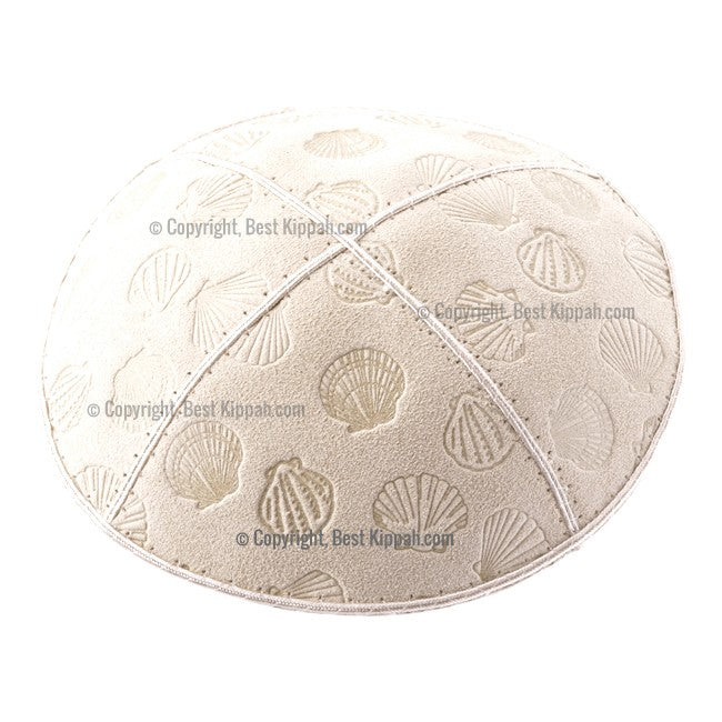 C39 - SEA SHELLS EMBOSSING KIPPAH