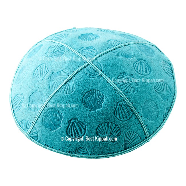 C39 - SEA SHELLS EMBOSSING KIPPAH