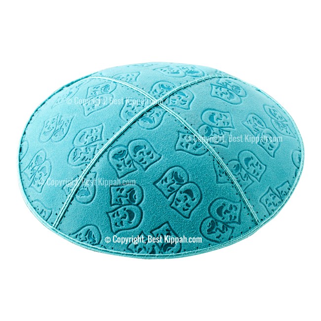 C45 - THEATRE MASKS EMBOSSING KIPPAH