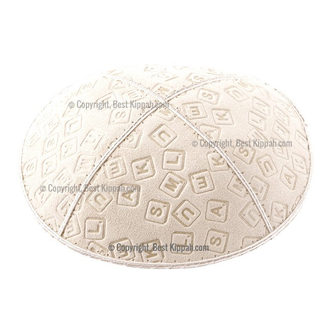 C44 - SCRABBLE EMBOSSING KIPPAH