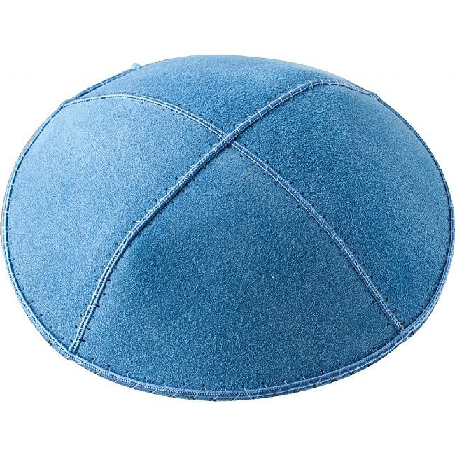 A28 - WEDGE BLUE SUEDE KIPPAH