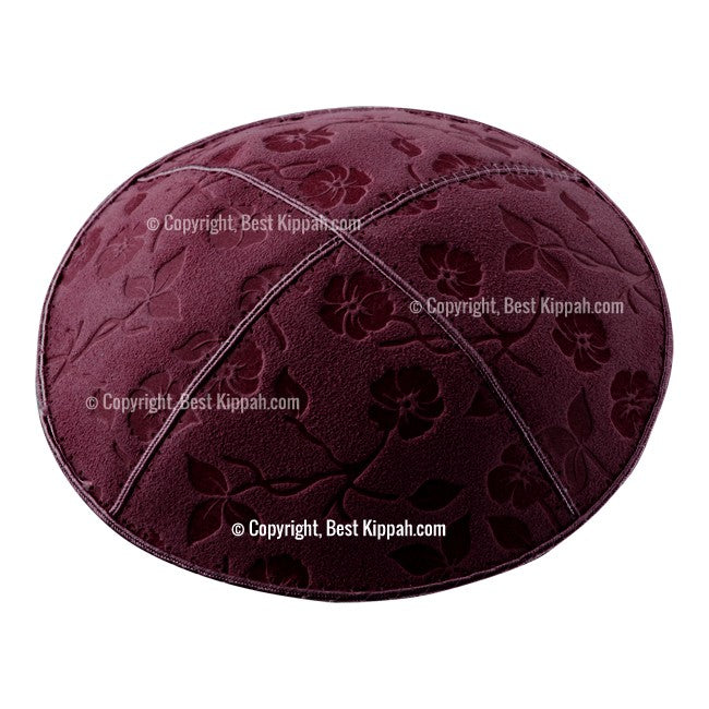 C53 - FLOWERS EMBOSSING KIPPAH