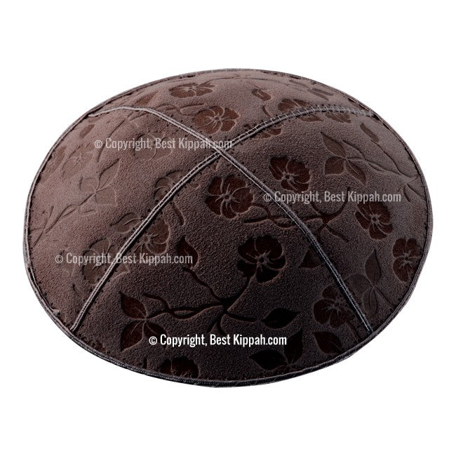 C53 - FLOWERS EMBOSSING KIPPAH