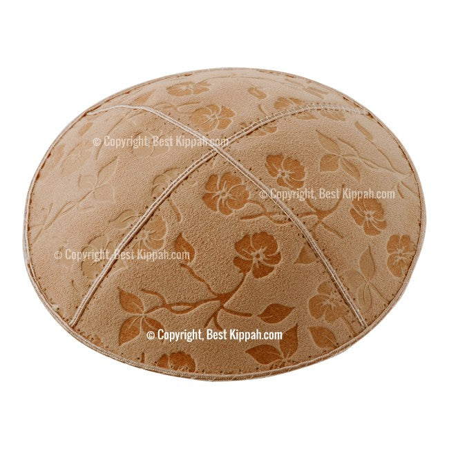 C53 - FLOWERS EMBOSSING KIPPAH