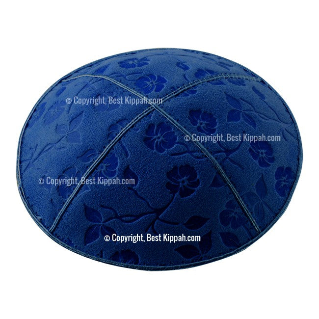 C53 - FLOWERS EMBOSSING KIPPAH