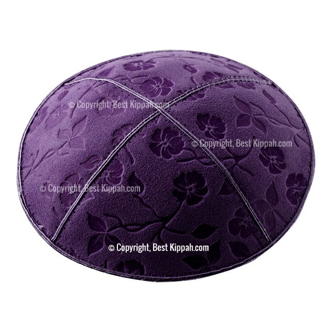 C53 - FLOWERS EMBOSSING KIPPAH
