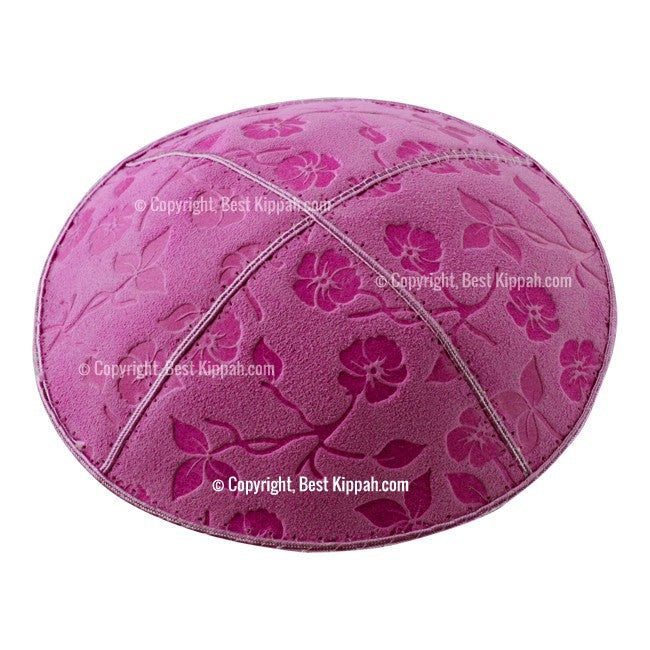 C53 - FLOWERS EMBOSSING KIPPAH
