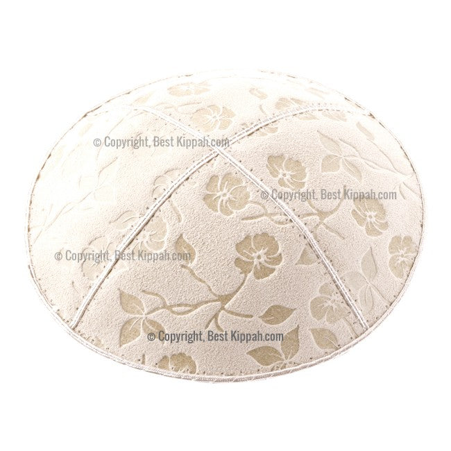 C53 - FLOWERS EMBOSSING KIPPAH