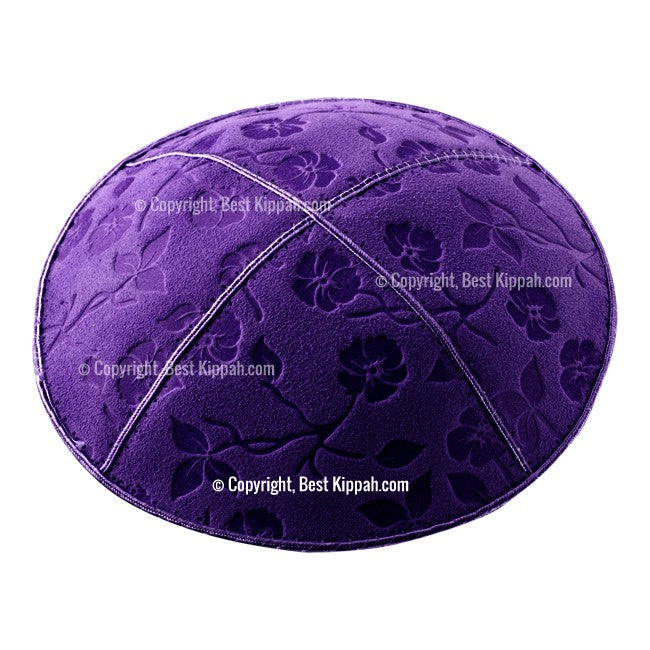 C53 - FLOWERS EMBOSSING KIPPAH
