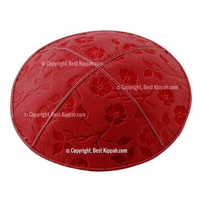 C53 - FLOWERS EMBOSSING KIPPAH