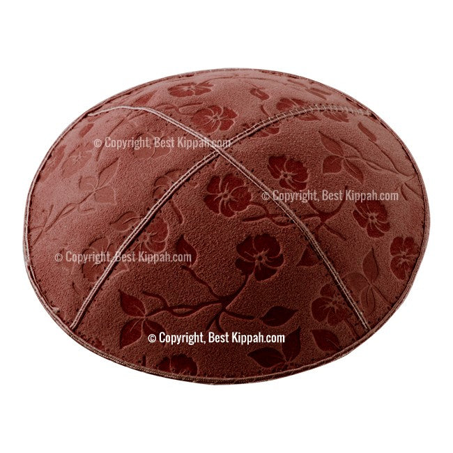 C53 - FLOWERS EMBOSSING KIPPAH