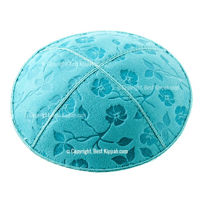 C53 - FLOWERS EMBOSSING KIPPAH