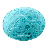 C53 - FLOWERS EMBOSSING KIPPAH