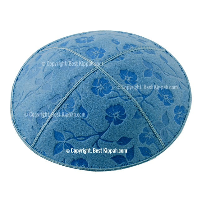C53 - FLOWERS EMBOSSING KIPPAH