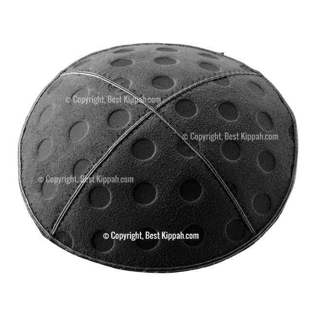 C76 - POLKA DOTS EMBOSSING KIPPAH