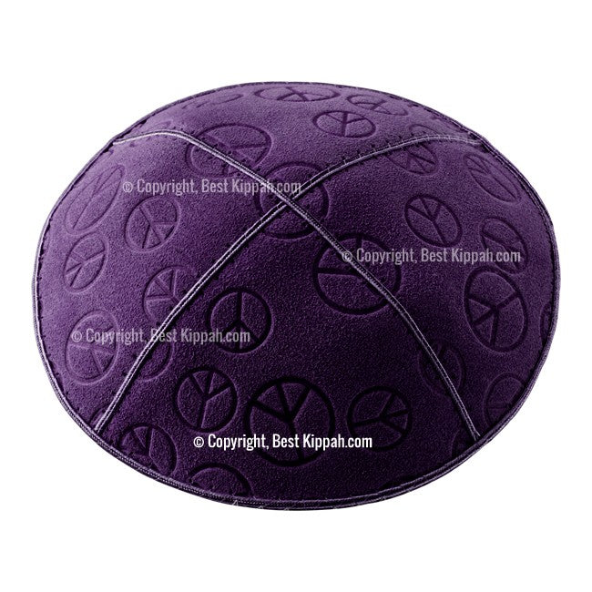 C81 - PEACE SIGN EMBOSSING KIPPAH