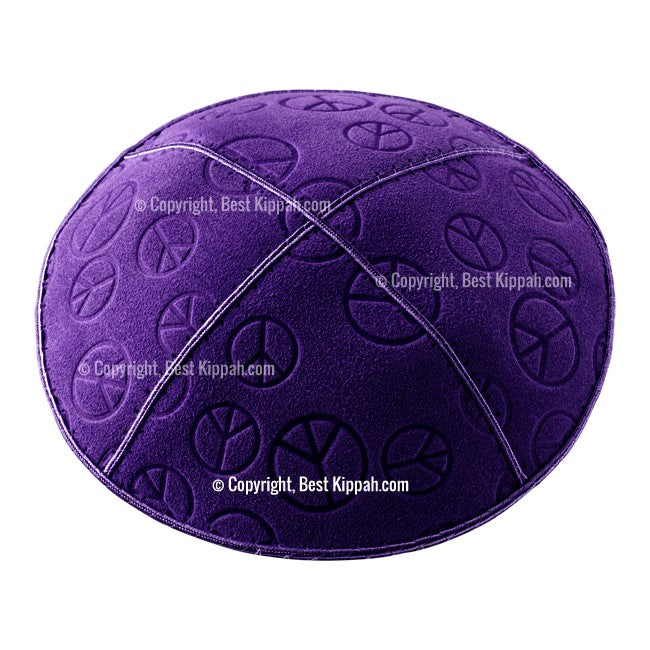 C81 - PEACE SIGN EMBOSSING KIPPAH