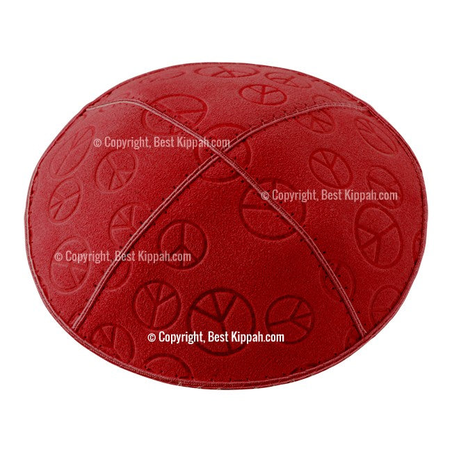 C81 - PEACE SIGN EMBOSSING KIPPAH