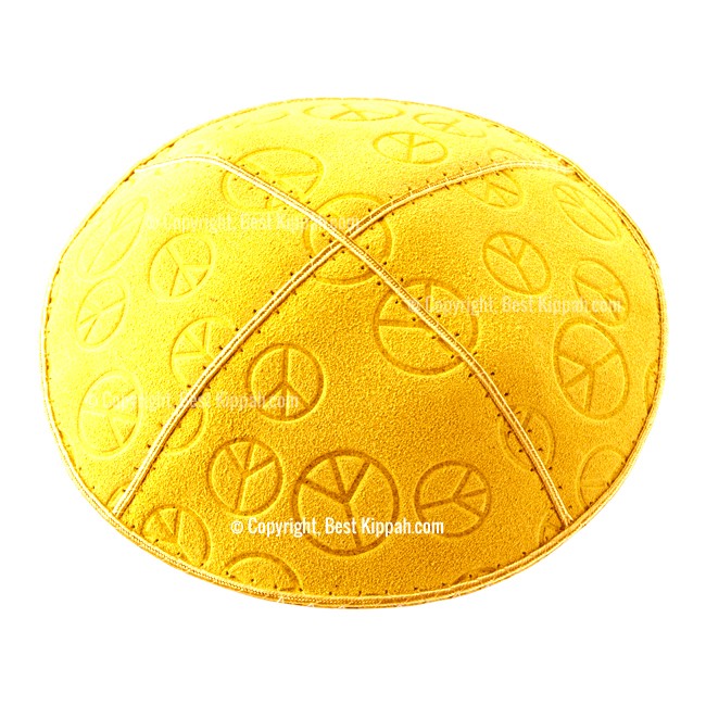 C81 - PEACE SIGN EMBOSSING KIPPAH