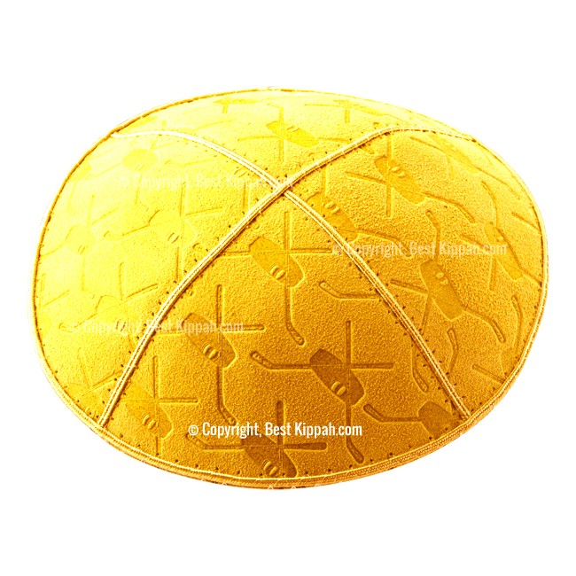 C90 - HOCKEY, PUCK, STICK EMBOSSING KIPPAH