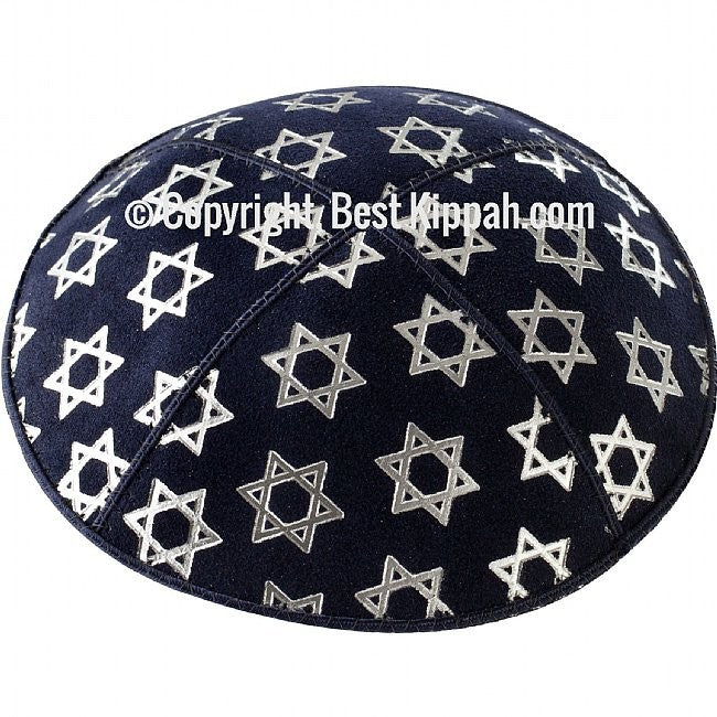 D67 - METALLIC STAR OF DAVID EMBOSSING (Kippah)