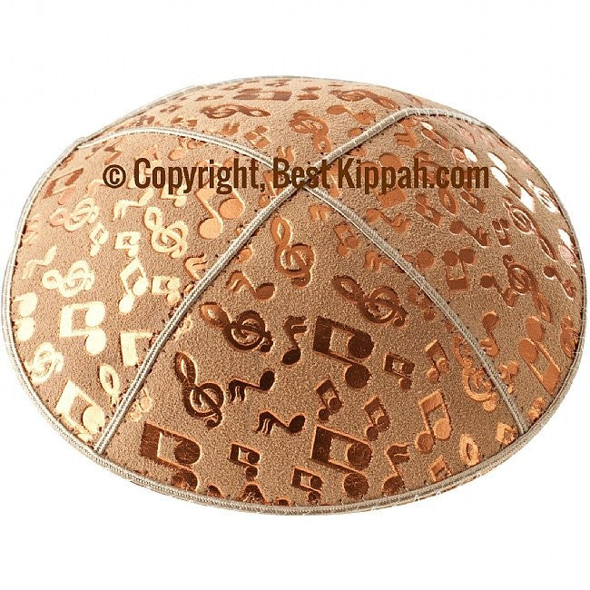 D87 - METALLIC MUSICAL NOTES EMBOSSING (Kippah)