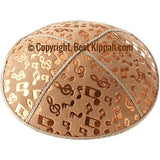 D87 - METALLIC MUSICAL NOTES EMBOSSING (Kippah)
