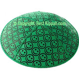 D88 - METALLIC SMILEY EMBOSSING KIPPAH (Kippah)