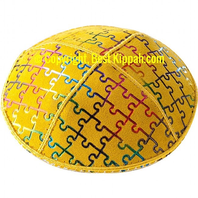 D85 - JIG SAW PUZZLE EMBOSSING (kippah)