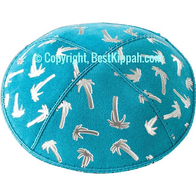 D100 - PALM TREES EMBOSSING (kippah)