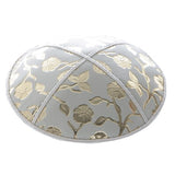 MET FLOWERS LEATHER KIPPAH