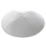 WHITE LEATHER KIPPAH