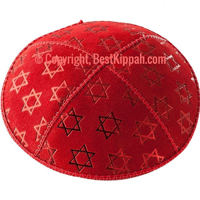 D67 - METALLIC STAR OF DAVID EMBOSSING (Kippah)