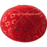 D67 - METALLIC STAR OF DAVID EMBOSSING (Kippah)