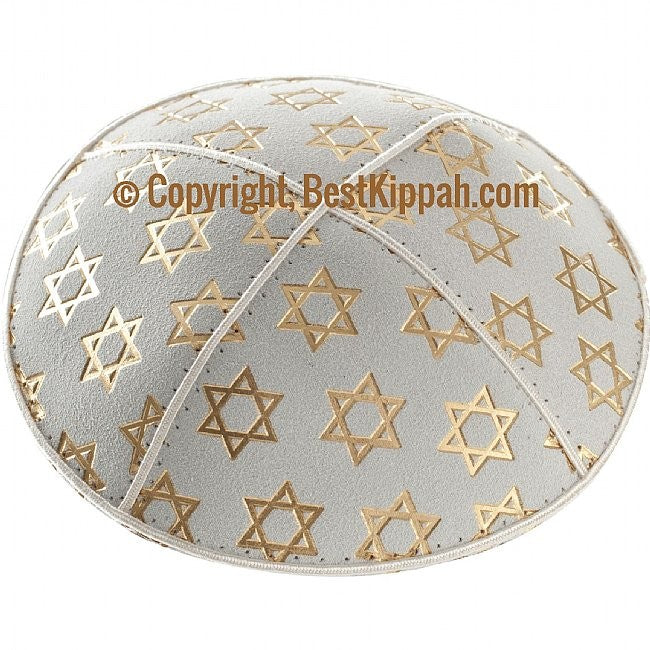 D67 - METALLIC STAR OF DAVID EMBOSSING (Kippah)