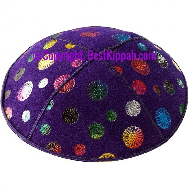 D86 - METALLIC SUNFLOWER EMBOSSING (Kippah)