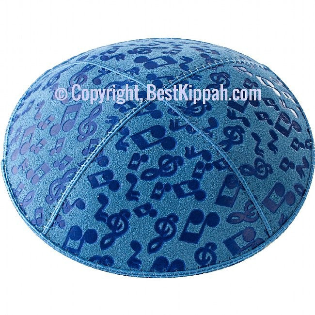 D87 - METALLIC MUSICAL NOTES EMBOSSING (Kippah)