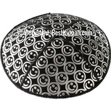 D88 - METALLIC SMILEY EMBOSSING KIPPAH (Kippah)