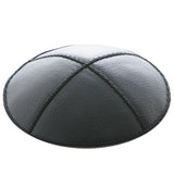 NAVY LEATHER KIPPAH